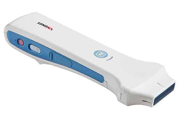 Handheld wireless ultrasound probe made by Healcerion Model Sonon-300L